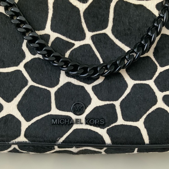 MICHAEL KORS Piper Small Animal Print Calf Hair Shoulder Bag Purse BRAND NEW - Picture 12 of 16